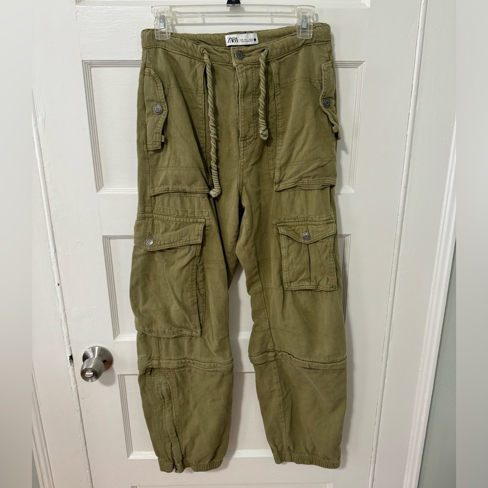 Zara convertible mid rise cargos